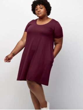 Wool& WoolAnd Wool.and Maggie Merino Wool Swing Dress in Marionberry